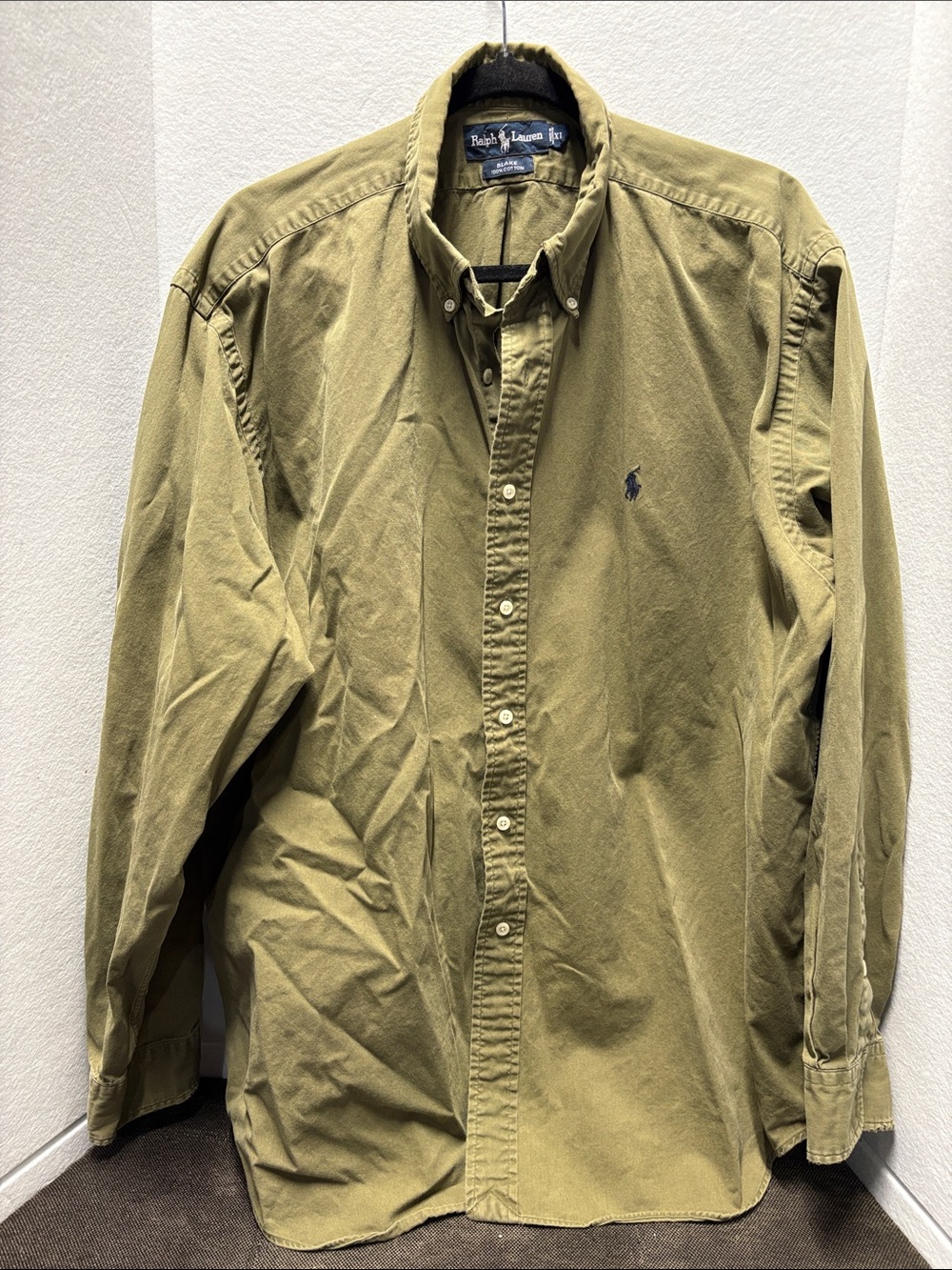 Ralph Lauren Men’s Blake 100% Cotton Long Sleeve Button Up Dress Shirt